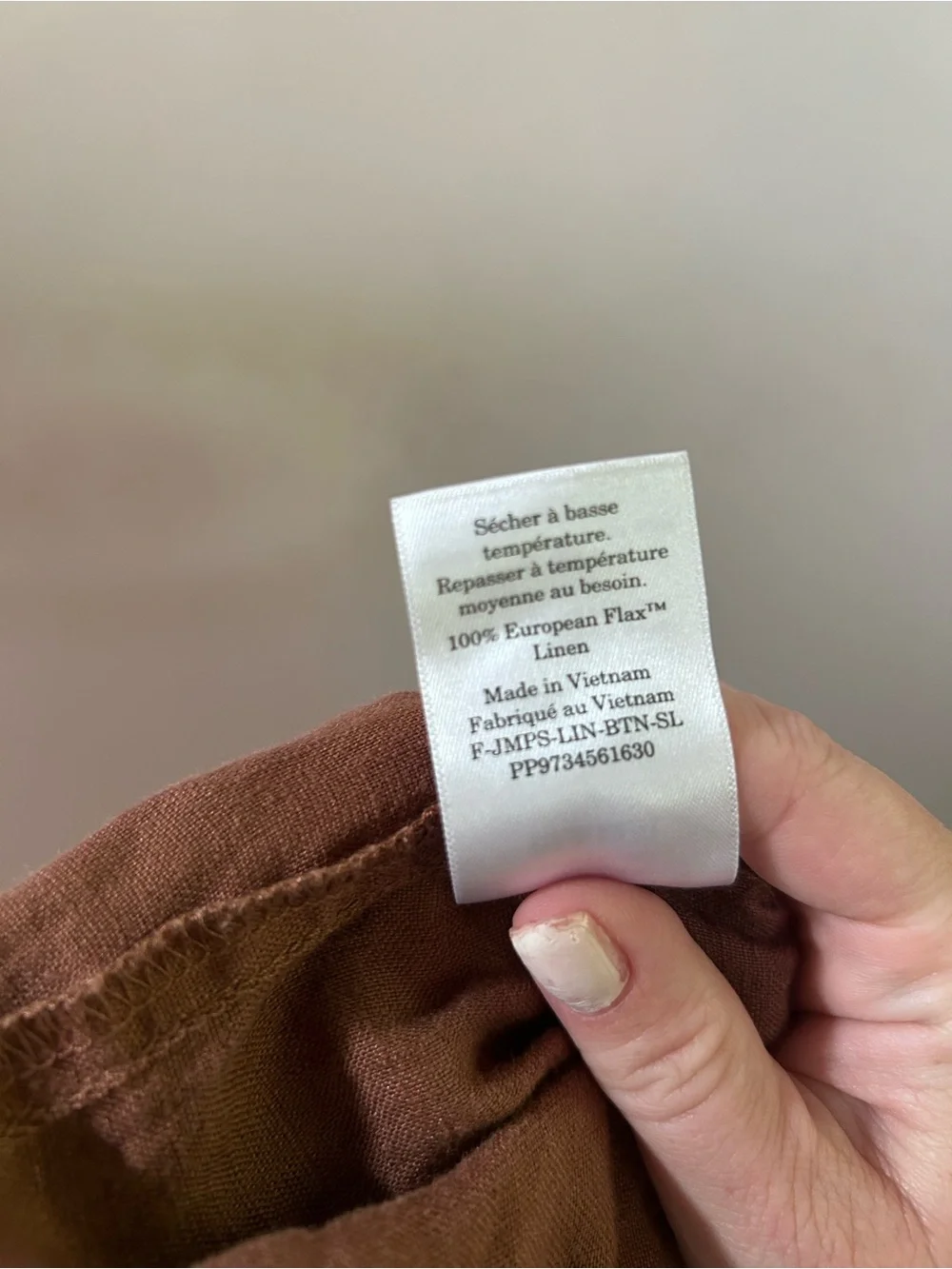 Everlane The Linen Side-Button Jumpsuit  In Carob Brown Women's Size 6